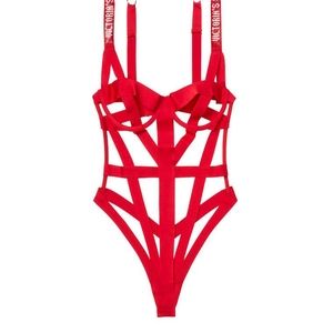 VICTORIA'S SECRET- VERY SEXY: Banded Logo Shine Strap Teddy